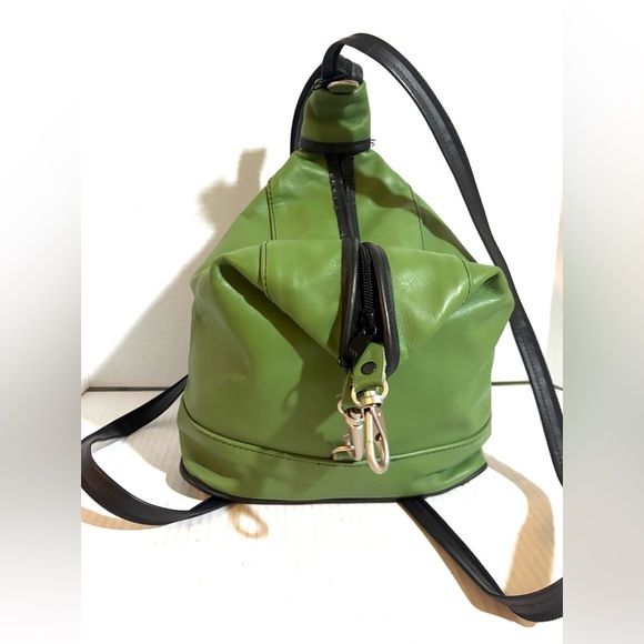 Chic Green Leather Backpack main image 2